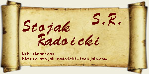 Stojak Radoički vizit kartica